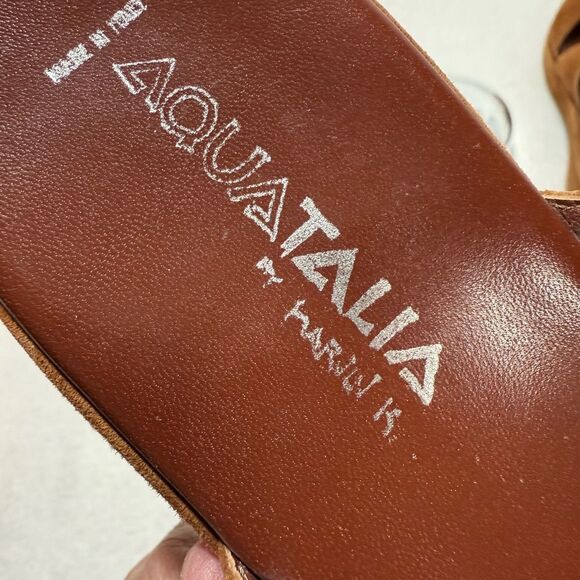 Aquatalia Brown Suede Mules - Picture 2 of 14